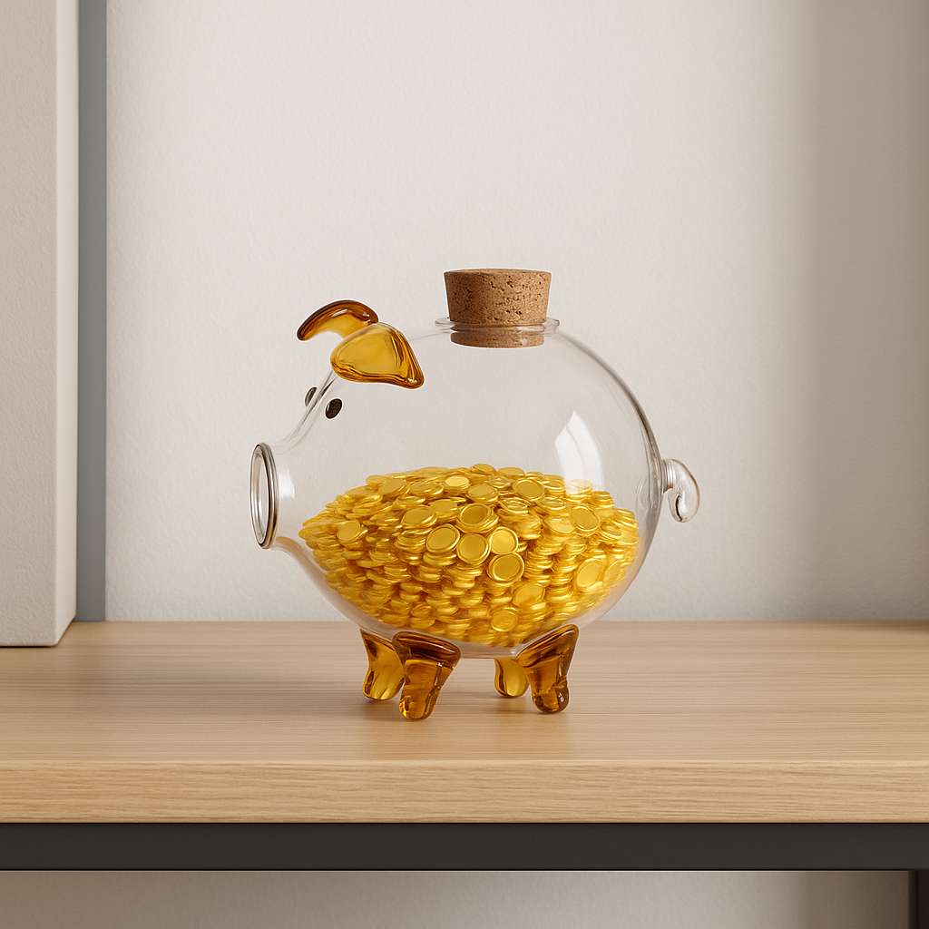 Tirelire Cochon Transparente 2