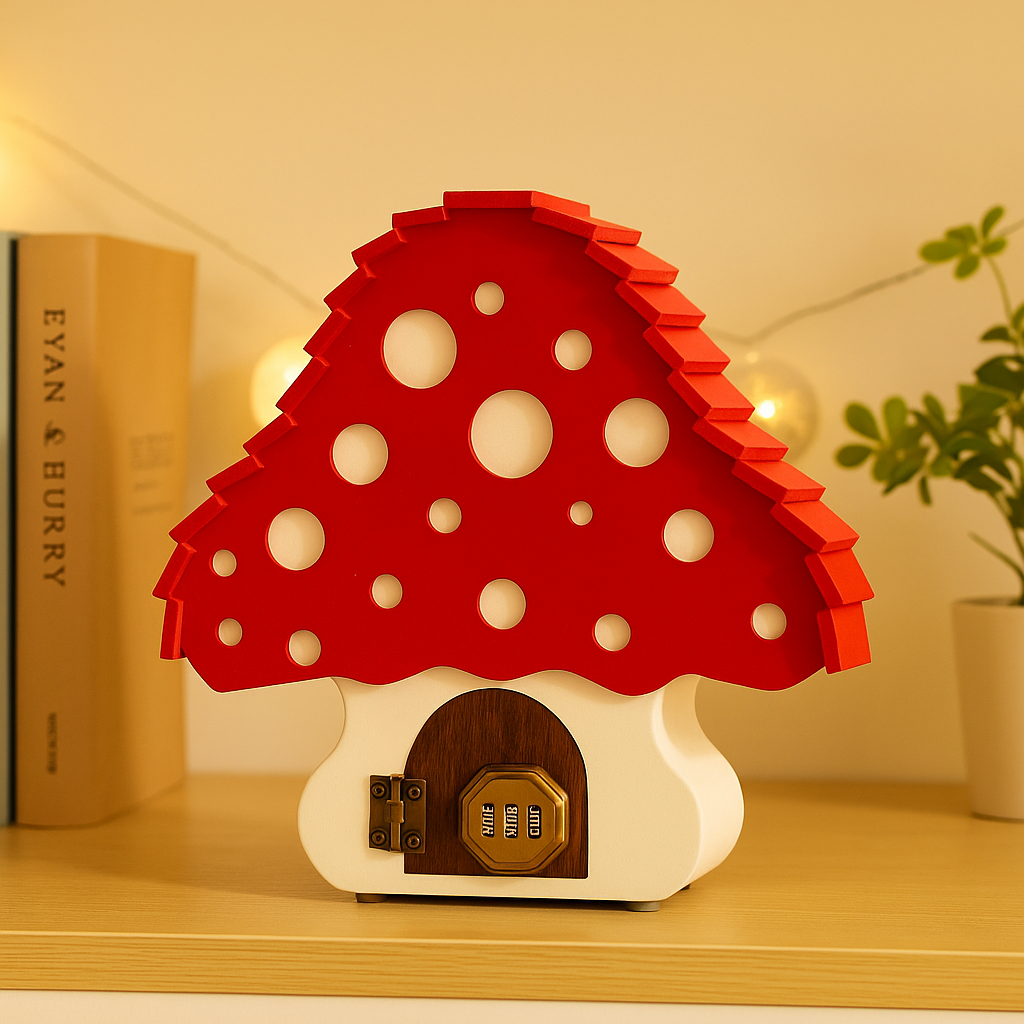 Tirelire Champignon En Bois 1