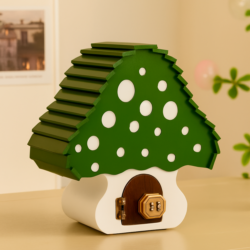 Tirelire Champignon En Bois 2