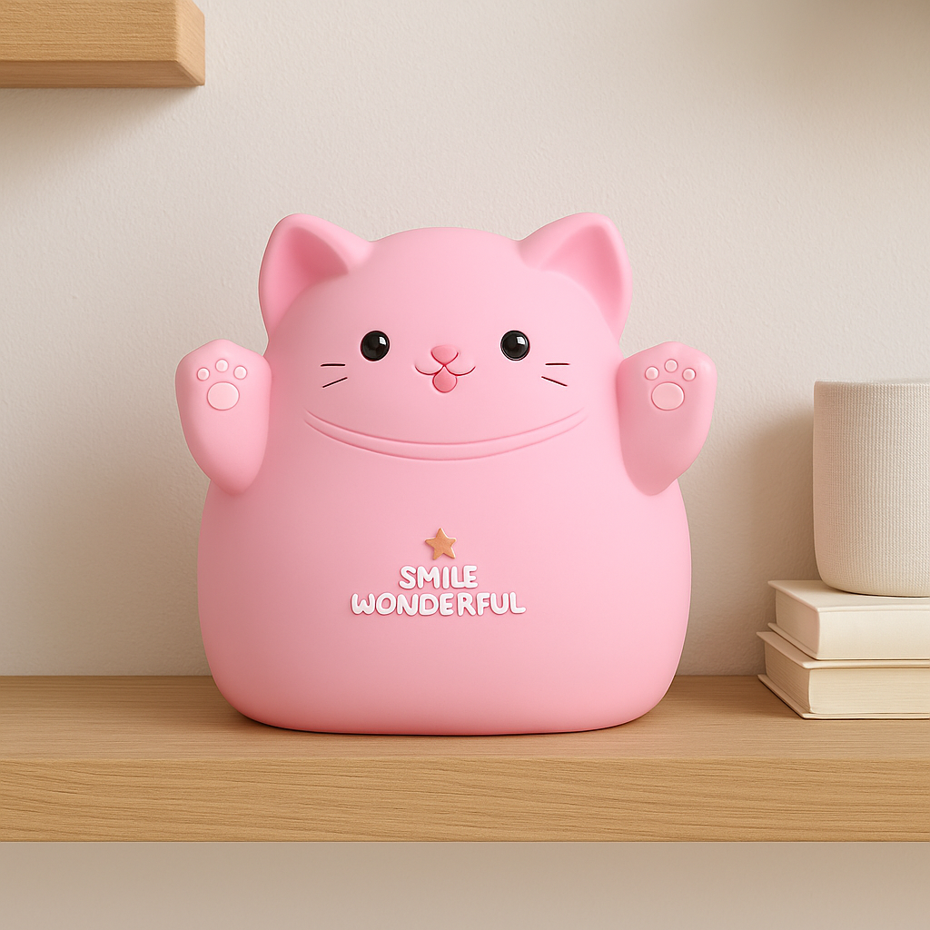 Tirelire Chat Rose 3