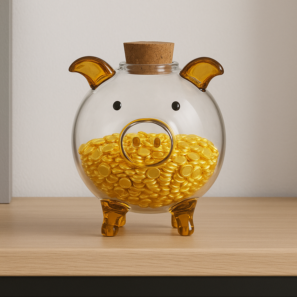 Tirelire Cochon Transparente 3