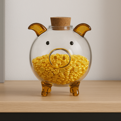 Tirelire Cochon Transparente 3
