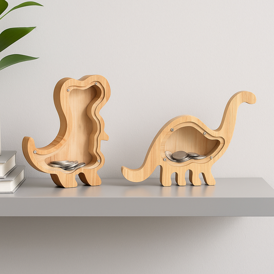 Tirelire Dinosaure Bois 4