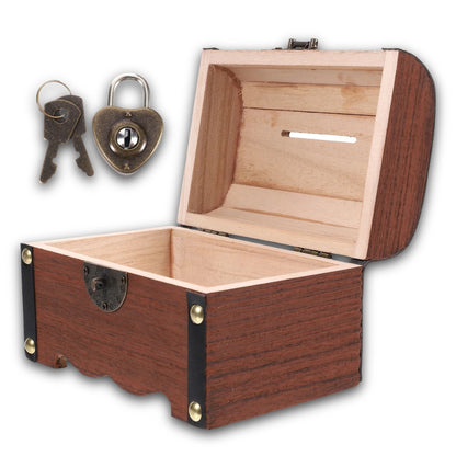 Tirelire En Bois Avec Cadenas 3