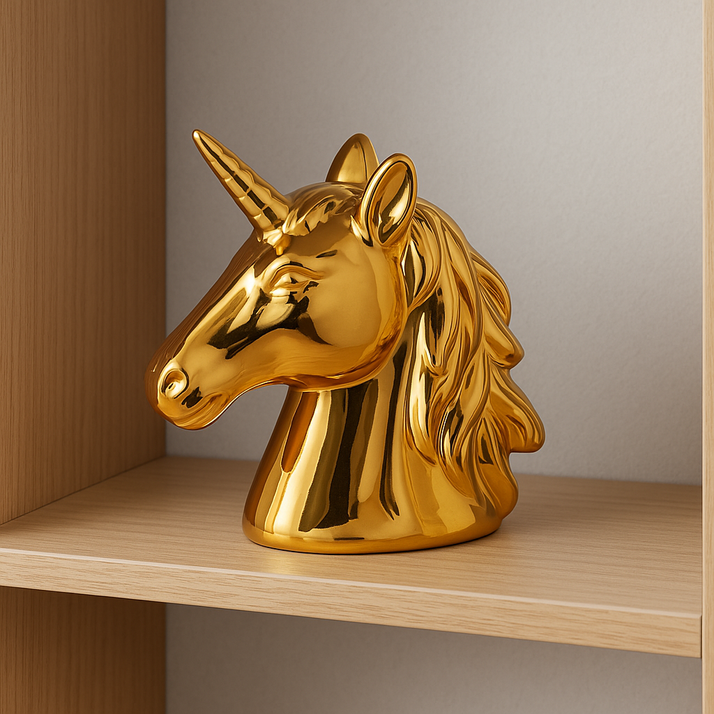 Tirelire Licorne Doree 3
